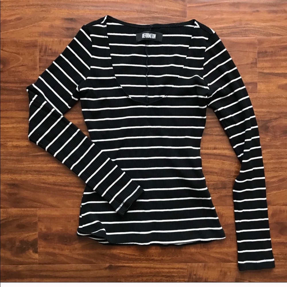 Reformation Striped Marielle Top